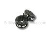 5mm Rondell Black Plastic with Crystal 10pcs