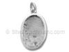 Sterling Silver Plain Oval Picture Frame Charm
