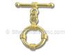 Vermeil Rope Round Toggle