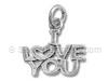 I Love You in Block Letters Charm