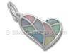Multi Color Mother of Pearl Heart Charm
