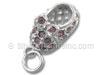 Pink Crystal Baby Shoe Charm