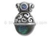 Blue CZ Pava Shell Pendant