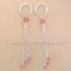Pink CZ Dangle Earrings
