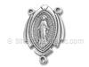 Silver Virgin Mary Rosary Charm
