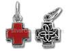 Sterling Silver Enamel Stone Cross