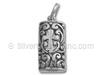 Cross Filigree Rectangle Charm