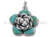 Turquoise Flower Charm