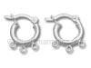 Silver Hoop Earring with 3 Loops
