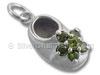 Baby Shoe with CZ Stone Flower Charm