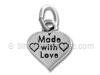 Made with Love Heart Charm