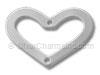 Silver Flat Heart Link