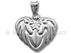 Sterling Silver Angel Wing Heart Pendant