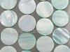 Light Teal Round Mother of Pearl