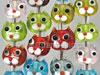 Multicolor Cat Glass Beads