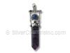 Amethyst with Blue Lapis Pendant