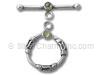 Large Toggle with Peridot Stone