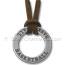Affirmation Sport Necklace with Brown Leather