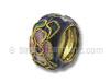 Royal Blue Cloisonne Flower Spacer Bead