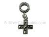 Spacer Bead with Marcasite Cross