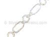 Hammered and Oval Circle Link Chain