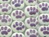 Purple Paw Glass Beads