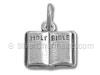 Sterling Silver Open Shiny Holy Bible Charm