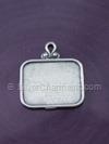 Sterling Silver Rectangle Vintage Inspired Stamping Charm