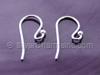 Silver Ear Wire with 2mm Bead