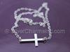Silver Trendy Cross Link Necklace