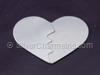 Silver Breakaway Heart Stamping Blank