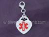Red Enamel Heart Medical ID Charm
