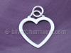 Silver Medium Cutout Heart Charm