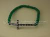 Cross Dyed Jade Stretch Bracelet