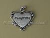 Filigree Congrats Heart Charm