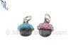 Pink Enamel Cupcake Charm