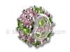 Rose and Peridot Spacer Bead