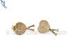 Large Gold Filled Tennis Racquet Post Earrings