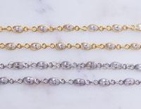 4mm CZ Oval Chain by Foot