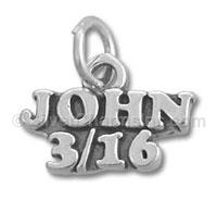 Sterling Silver John 3:16 Charm