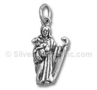 Sterling Silver Jesus Holding a Lamb Charm
