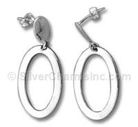 Plain Oval Ring Earrings
