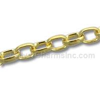 Gold Flat Oval Links