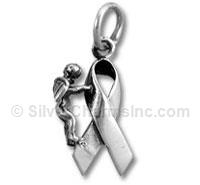 Awareness Ribbon Charms with Angel
