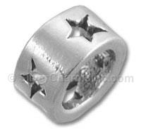 Silver Spacer Bead with Star