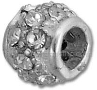 Cubic Zirconia Pava Spacer Bead
