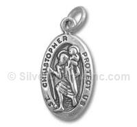 Silver Small Saint Christoper Charm