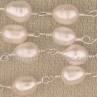 White Oval Fresh Water Pearl