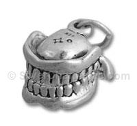 Silver Opening Dentures Charm