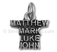 Sterling Silver Matthew, Mark, Luke, John Charm
